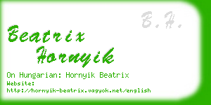 beatrix hornyik business card